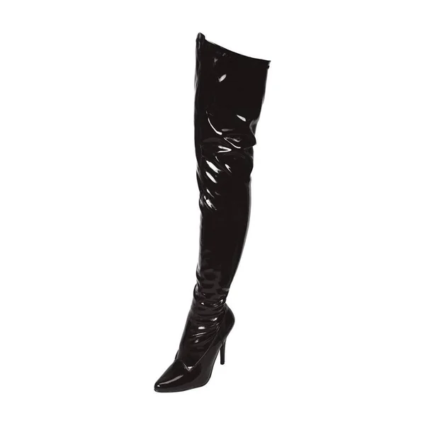 Lapdance Shoes - LS-100 - Thigh High Boot - Black