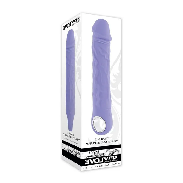 Large Purple Fantasy Rechargeable Silicone Vibrator