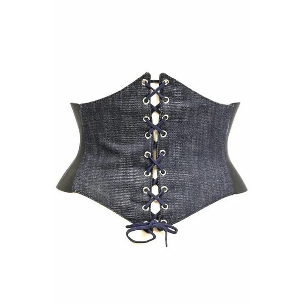 Lavish Blue Denim Corset Belt Cincher