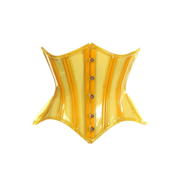 Lavish Yellow Clear Curvy Underbust Waist Cincher Corset