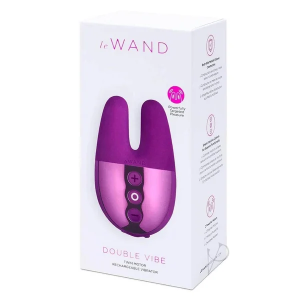 Le Wand Double Vibe Rechargeable Silicone Vibrator - Cherry