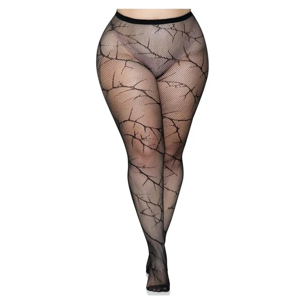 Leg Avenue Cracked Fishnet Tights
