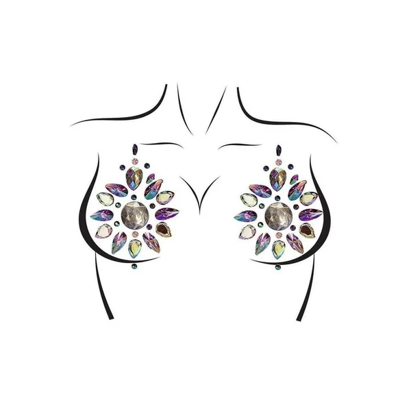 Leg Avenue Cressida Nipple Jewels Stickers (2 Packets) – Multicolor