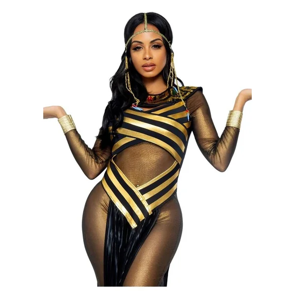 Leg Avenue Nile Queen Catsuit Dress with Jewel Collar Head