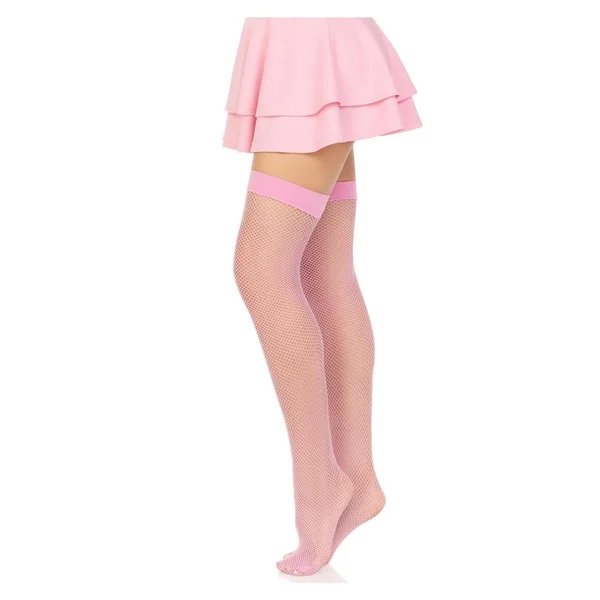 Leg Avenue Nylon Fishnet Stocking – OS – Pink