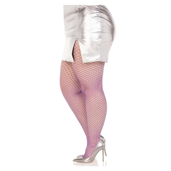 Leg Avenue Spandex Industrial Net Tights – 1X/2X – Purple