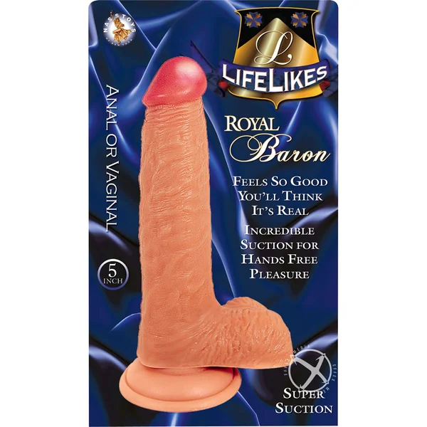 Lifelikes Royal Baron Realistic Suction Cup Dildo Flesh