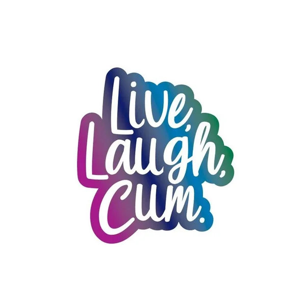 Live, Laugh, Cum Enamel Pin – Multicolor