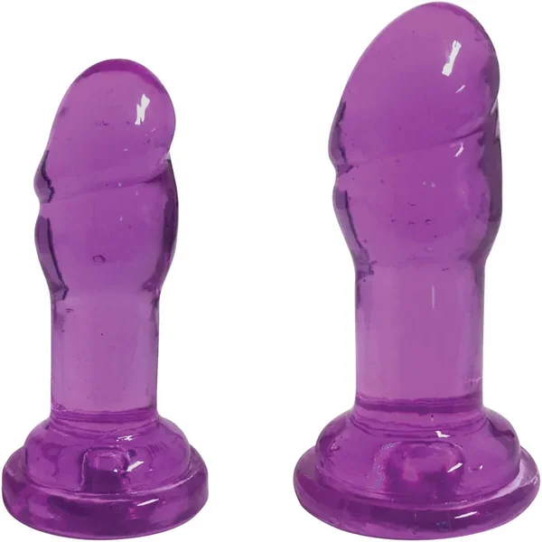 Lollicock Slim Stick Duo Suction Cup Dildos – Purple