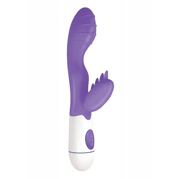 Lotus Sensual Massager #3 Silicone Rabbit Vibrator – Purple/White