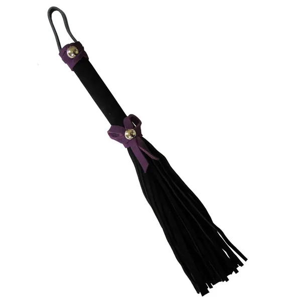 Love Knot Mini Flogger w- Bow – Black w-Purple Bow