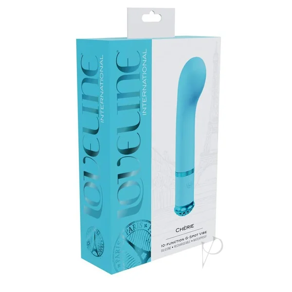 Loveline Cherie 10 Function G-Spot Silicone Rechargeable Vibrator - Blue