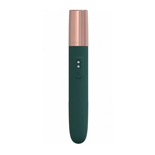 Loveline The Traveler Rechargeable 10 Speed Travel Vibrator - Green - Holds Lubricant