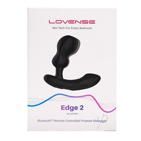 Lovense Edge 2 Silicone Prostate Massager with Remote Control - Black