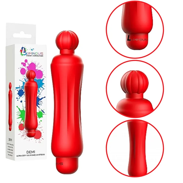 Luminous Demi Red Clitoral Vibrator Pinpoint Stimulator