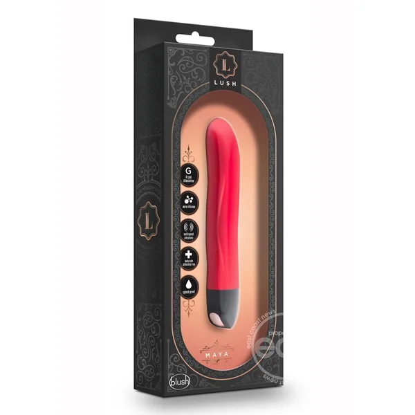 Lush Maya G-Spot Rechargeable Silicone Vibrator - Scarlet
