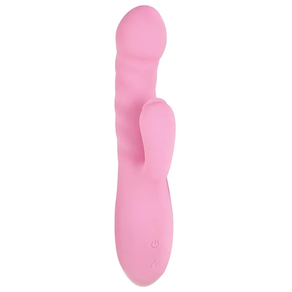 Luv Heat Up Thruster Rechargeable Silicone Rabbit Vibrator – Pink