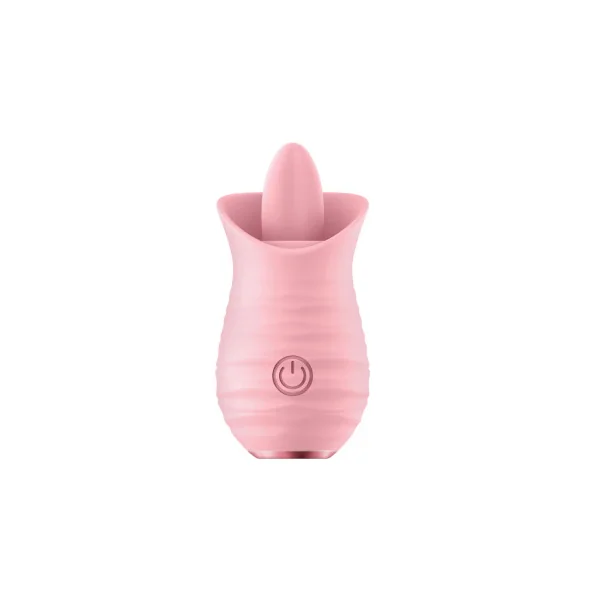 Luv Inc Tv08 Tongue Flickering Vibrator Rechargeable Silicone Clitoral Stimulator, Pink