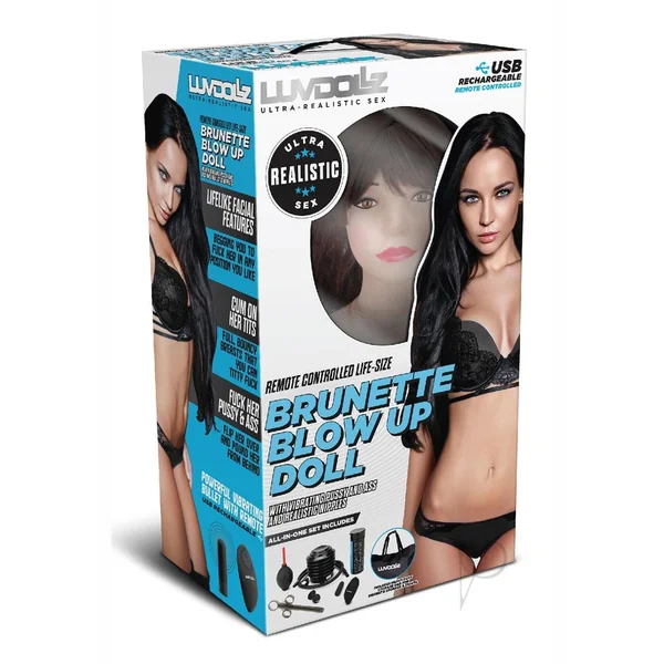 Luvdollz Vibrating Life-Size Blowup Doll with Remote Control - Vanilla