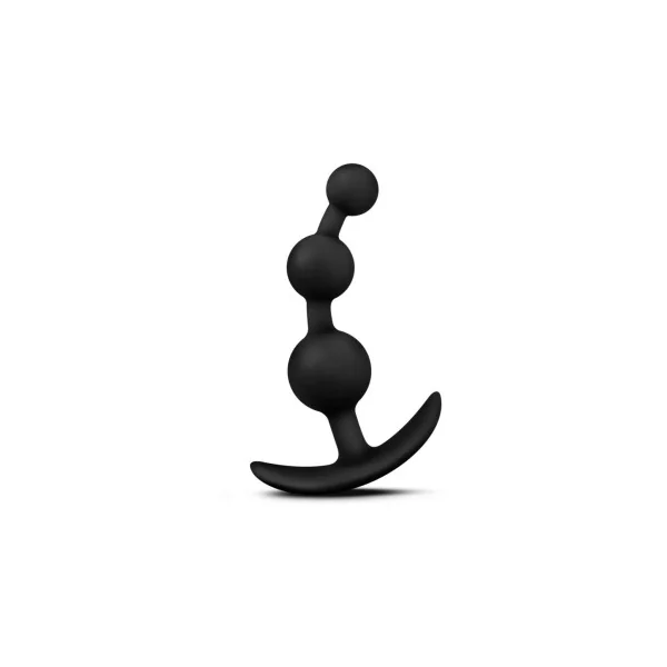 Luxe Be Me 3 Silicone Anal Beads Plug, Black