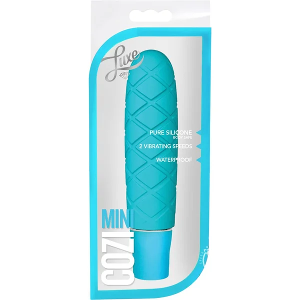 Luxe Cozi Mini Silicone Vibrator Waterproof Aqua 4.75 Inch