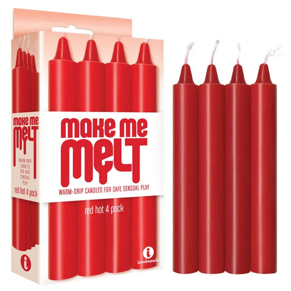 Make Me Melt Drip Candles - Hot Drip Candles - 4 Pack Red