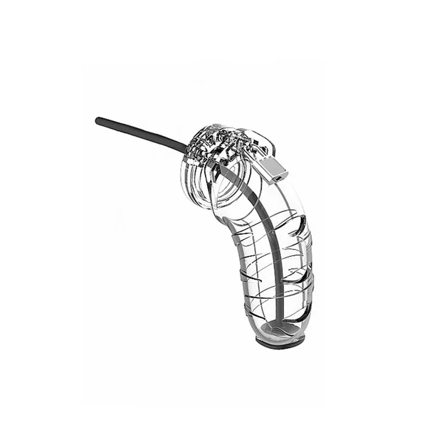 ManCage by Shots Toys - Model 17 Cock Cage & Plug - 5.5 Inch - Clear