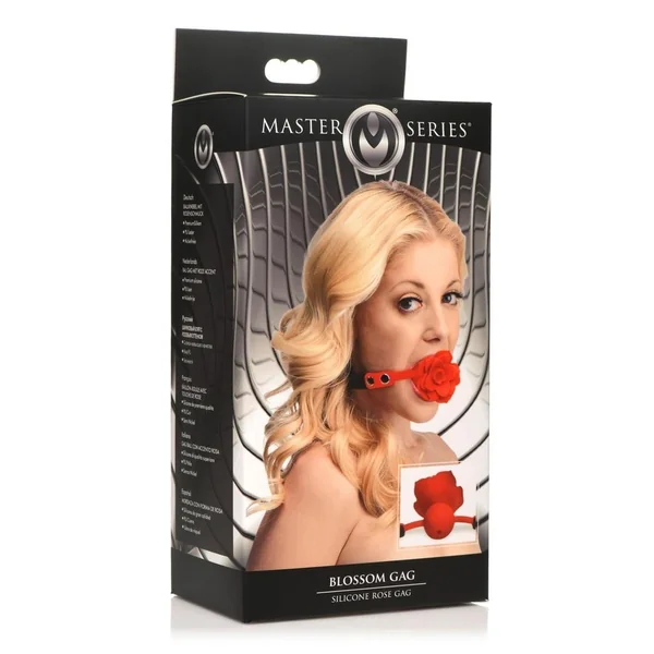 Master Series Blossom Gag Silicone Rose Gag