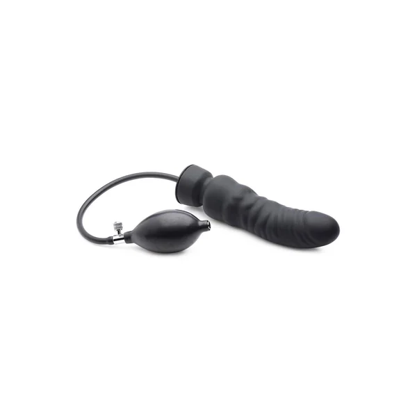 Master Series Dick-Spand Inflatable Silicone Dildo – Black