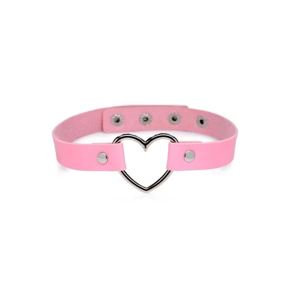 Master Series Heart Choker Necklace - Pink