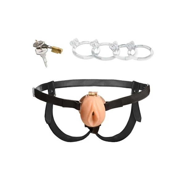 Master Series Pussy Chastity Cage – Vanilla