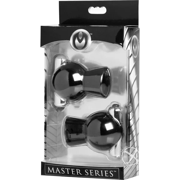 Master Series Reverb Vibrating Nipple Suckers - Black