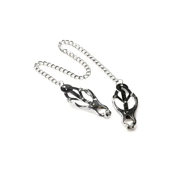 Master Series Tyrant Spiked Clover Nipple Clamps - Silver