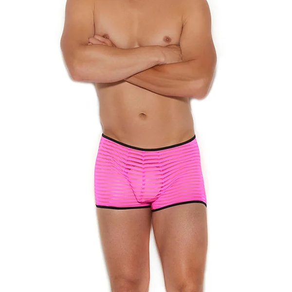 MEN'S MESH STRIPPED BOXER BRIEF