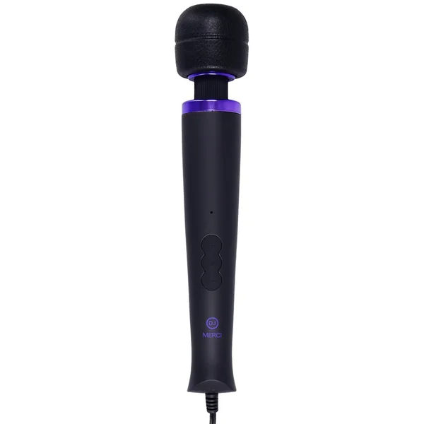Merci Power Wand Ultra-powerful Silicone Wand Massager Black Violet