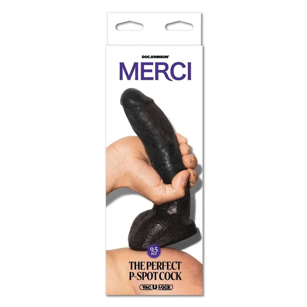 Merci The Perfect P-Spot Cock with Removal Vac-U-Lock Suction Cup - Black