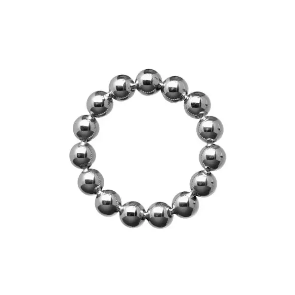 Meridian 1.75 Inch Stainless Steel Beaded Metal Cock Ring