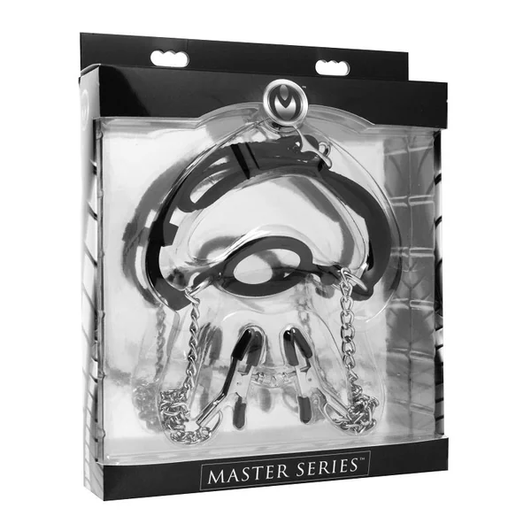 Mutiny Silicone O-Ring Gag With Nipple Clamps