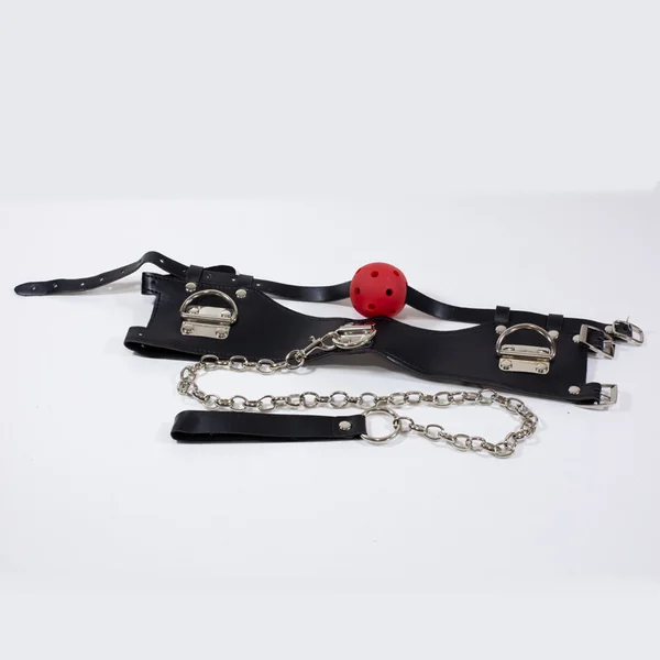 Muzzle Gag With Leash - Packed In Sealed Foil Bags