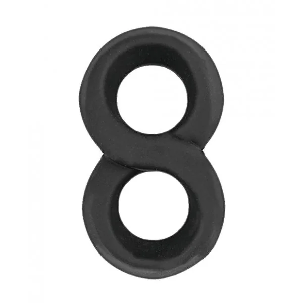 My Cockring Figure Eight Cock & Scrotum Ring Black