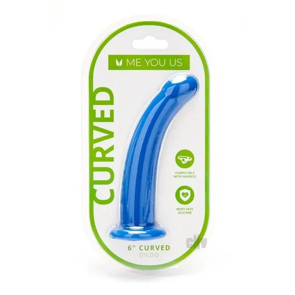 Myu Curved Silicone Dildo 6 Blue