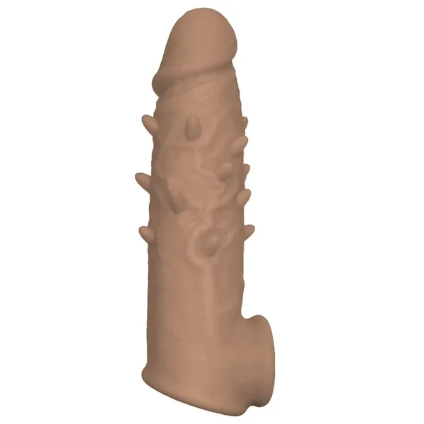 Natural Realskin Spiked Vibrating Penis Xtender