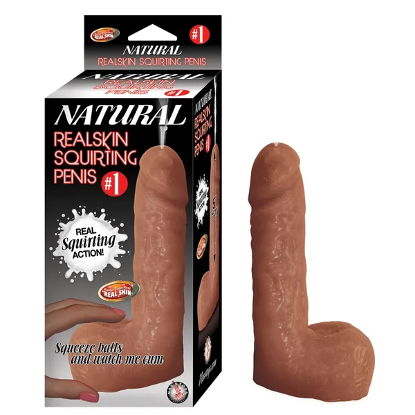 Natural Realskin Squirting Dildo #1 Waterproof G-Spot Stimulator