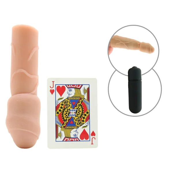 Natural Realskin Uncircumcised Xtender Vibrating Penis Sleeve 6.37 Inch