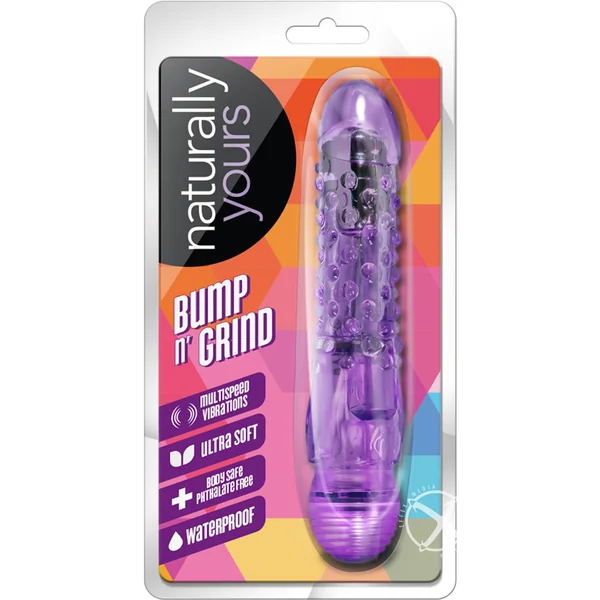 Naturally Yours Bump n Grind Vibrating Dildo - Purple