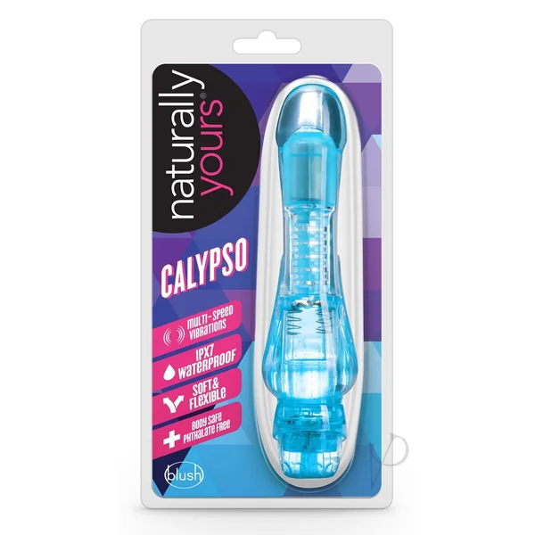 Naturally Yours Calypso Vibrating Dildo - Blue