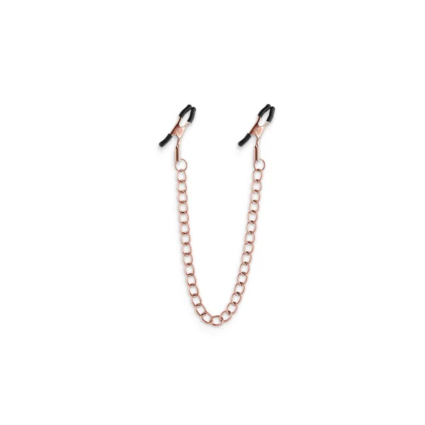 NS Novelties - Bound - Thick Chain Nipple Clamps - Rose Gold