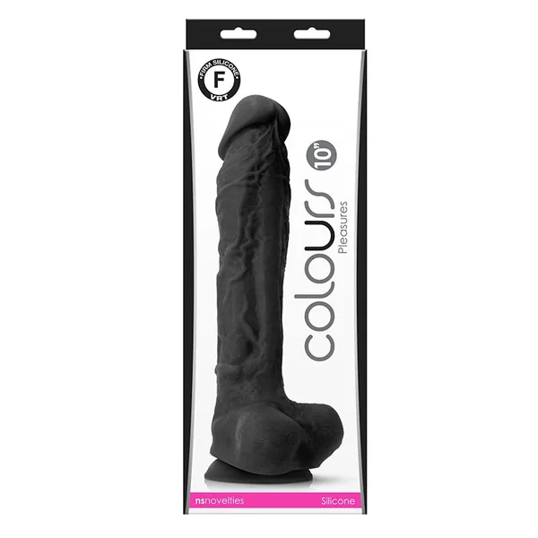 NS Novelties Colours Pleasures 10" Black Dildo