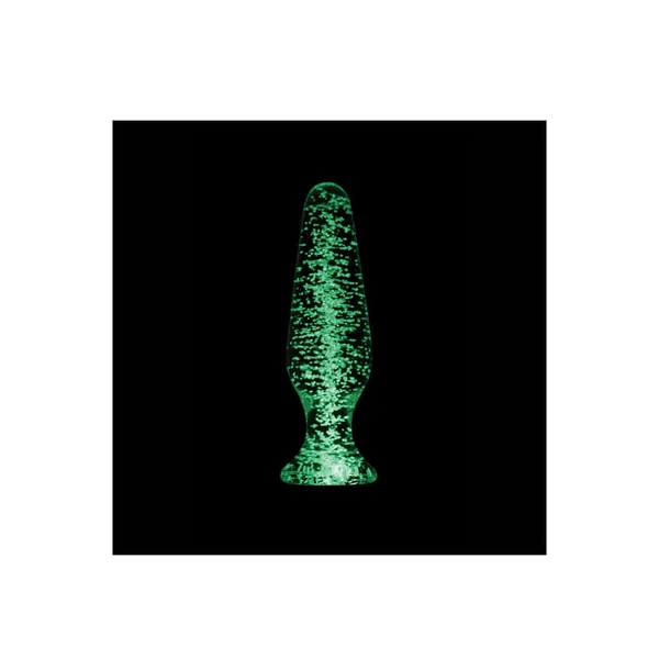 NS Novelties - Firefly - Glass Tapered Butt Plug - Glow-In-The-Dark/Clear