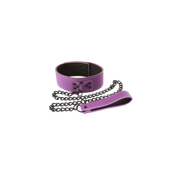 NS Novelties - Lust - Collar & Leash - Purple